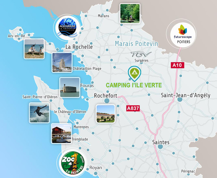 Le camping l'Ile Verte en Charente-Maritime